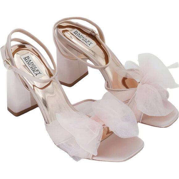 Badgley Mischka TESS Heeled Sandals Soft Blush Women Shoes Size 10 US - Picture 4 of 6